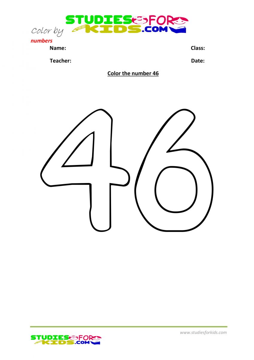 Color by number preschool Printables worksheet 1-100 | studiesforkids.com